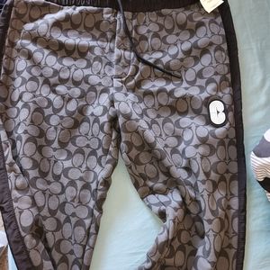 Mens Coach Joggers. Size XL Charcoal Gray/Black